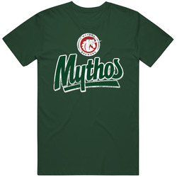 Mythos Brewery Greek Beer Ale Logo Worn Look Vintage Retro Forest Green T Shirt Mythos Brewery Greek Beer Ale Logo Worn Look Vintage Retro Forest Green T Shirt