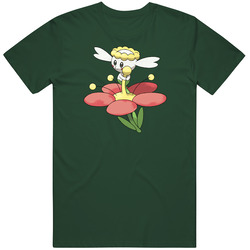 Flabebe Pokemon Pig In Vintage Retro Forest Green T Shirt Flabebe Pokemon Pig In Vintage Retro Forest Green T Shirt