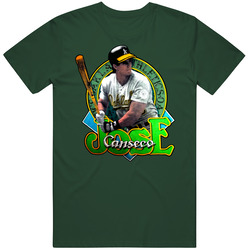 Jose Canseco Oakland Baseball Retro Vintage Retro Forest Green T Shirt Jose Canseco Oakland Baseball Retro Vintage Retro Forest Green T Shirt