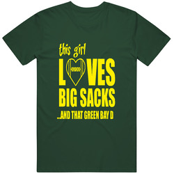 This Girl Loves Big Sacks Green Bay Defense Vintage Retro Forest Green T Shirt This Girl Loves Big Sacks Green Bay Defense Vintage Retro Forest Green T Shirt