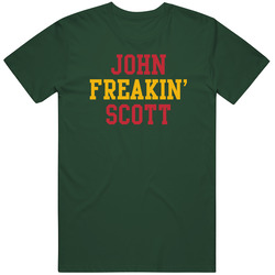 John Freakin Scott Minnesota Hockey Player Sports Fan Vintage Retro Forest Green T Shirt John Freakin Scott Minnesota Hockey Player Sports Fan Vintage Retro Forest Green T Shirt