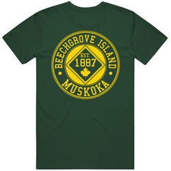 Beechgrove Island 125 Year Anniversary Vintage Retro Forest Green T Shirt Beechgrove Island 125 Year Anniversary Vintage Retro Forest Green T Shirt