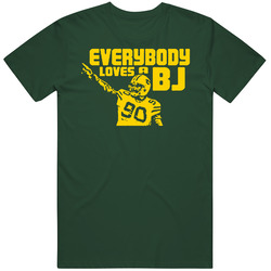 Bj Raji Everyone Loves A Bj Green Bay Football Vintage Retro Forest Green T Shirt Bj Raji Everyone Loves A Bj Green Bay Football Vintage Retro Forest Green T Shirt