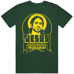 Aaron Rodgers Jesus Plays Green Bay Vintage Retro Forest Green T Shirt Aaron Rodgers Jesus Plays Green Bay Vintage Retro Forest Green T Shirt