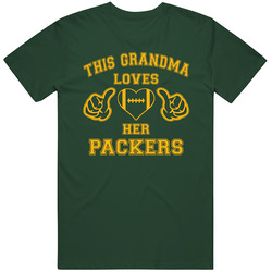 This Grandma Loves Her Packers Football T Shirt - Green Bay Team Colors Vintage Retro Forest Green T Shirt This Grandma Loves Her Packers Football T Shirt - Green Bay Team Colors Vintage Retro Forest Green T Shirt
