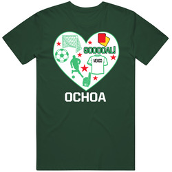 Guillermo Ochoa Heart Mashup Mexico World Cup 2018 Football Fan Vintage Forest Green Classic Unisex T Shirt Guillermo Ochoa Heart Mashup Mexico World Cup 2018 Football Fan Vintage Forest Green Classic Unisex T Shirt