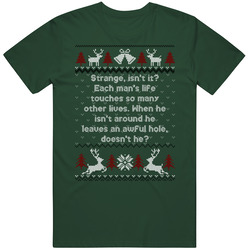 Touch Many Lives It's A Wonderful Life Ugly Christmas Movie Vintage Forest Green Classic Unisex T Shirt Touch Many Lives It's A Wonderful Life Ugly Christmas Movie Vintage Forest Green Classic Unisex T Shirt
