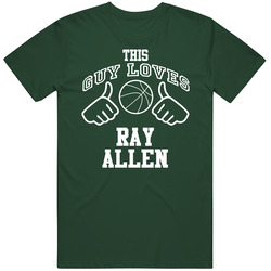 Ray Allen This Guy Loves Heart Milwaukee Basketball Vintage Forest Green Classic Unisex T Shirt Ray Allen This Guy Loves Heart Milwaukee Basketball Vintage Forest Green Classic Unisex T Shirt