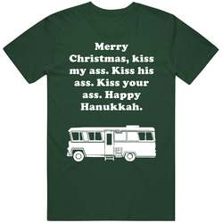 Kiss My Ass National Lampoons Christmas Vacation Rv Holiday Gift Vintage Forest Green Classic Unisex T Shirt