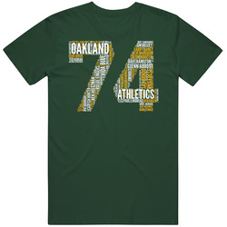 Oakland Baseball 1974 World Series Champions Retro Roster Sports Fan Vintage Forest Green Classic Unisex T Shirt Oakland Baseball 1974 World Series Champions Retro Roster Sports Fan Vintage Forest Green Classic Unisex T Shirt