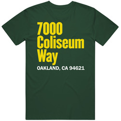 7000 Coliseum Way Oakland Coliseum California Baseball Fan Vintage Forest Green Classic Unisex T Shirt 7000 Coliseum Way Oakland Coliseum California Baseball Fan Vintage Forest Green Classic Unisex T Shirt
