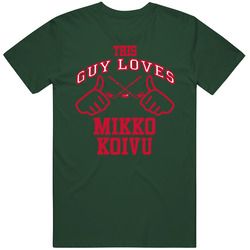 This Guy Loves Mikko Koivu Minnesota Hockey Player Sports Fan Vintage Forest Green Classic Unisex T Shirt