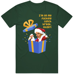 Lunch Break Bad Santa Funny Quote Vintage Forest Green Classic Unisex T Shirt Lunch Break Bad Santa Funny Quote Vintage Forest Green Classic Unisex T Shirt