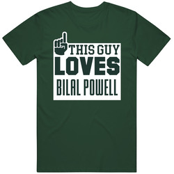 Bilal Powell This Guy Loves New York J Football Sports Athlete Vintage Forest Green Classic Unisex T Shirt