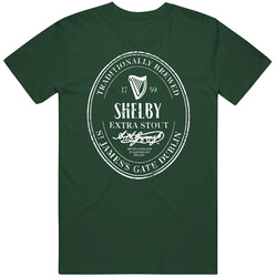 Shelby Extra Stout Beer Label Vintage Forest Green Classic Unisex T Shirt
