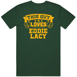 This Guy Loves Eddie Lacy Green Bay Football Sports Athlete Vintage Forest Green Classic Unisex T Shirt