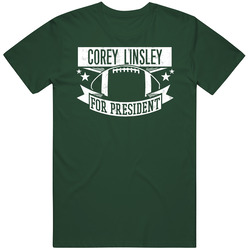 Corey Linsley For President Green Bay Football Player Funny Political Satire Sports Fan Vintage Forest Green Classic Unisex T Shirt Corey Linsley For President Green Bay Football Player Funny Political Satire Sports Fan Vintage Forest Green Classic Unisex T Shirt