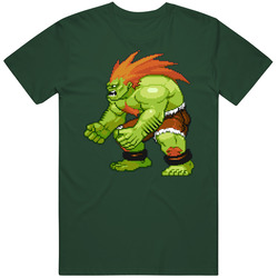 Blanka Street Fighter Video Game Vintage Forest Green Classic Unisex T Shirt Blanka Street Fighter Video Game Vintage Forest Green Classic Unisex T Shirt