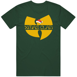 Xmas Clan Funny Christmas Wutang Parody Vintage Forest Green Classic Unisex T Shirt