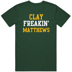 Clay Freakin' Matthews Green Bay Football Player Cool Fan Vintage Forest Green Classic Unisex T Shirt Clay Freakin' Matthews Green Bay Football Player Cool Fan Vintage Forest Green Classic Unisex T Shirt
