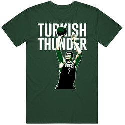 Ersan Ilyasova Turkish Thunder Milwaukee Basketball Player Fan Vintage Forest Green Classic Unisex T Shirt Ersan Ilyasova Turkish Thunder Milwaukee Basketball Player Fan Vintage Forest Green Classic Unisex T Shirt