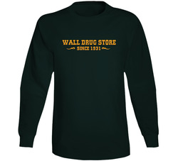 Wall Drug South Dakota's Most Famous Restaurant Vintage Forest Green Classic Unisex Long Sleeve T Shirt Wall Drug South Dakota's Most Famous Restaurant Vintage Forest Green Classic Unisex Long Sleeve T Shirt