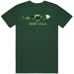 Irish Yoga Funny Comedy Vintage Forest Green Classic Unisex T Shirt Irish Yoga Funny Comedy Vintage Forest Green Classic Unisex T Shirt