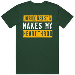Jordy Nelson Makes My Heart Throb Green Bay Football Player Cool Fan Vintage Forest Green Classic Unisex T Shirt Jordy Nelson Makes My Heart Throb Green Bay Football Player Cool Fan Vintage Forest Green Classic Unisex T Shirt