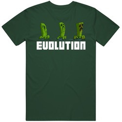 Creeper Evolution Minecraft Video Game Vintage Forest Green Classic Unisex T Shirt Creeper Evolution Minecraft Video Game Vintage Forest Green Classic Unisex T Shirt