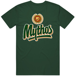 Mythos Beer Logo Vintage Forest Green Classic Unisex T Shirt Mythos Beer Logo Vintage Forest Green Classic Unisex T Shirt
