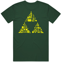 Triforce Weapons Zelda Video Game Vintage Forest Green Classic Unisex T Shirt Triforce Weapons Zelda Video Game Vintage Forest Green Classic Unisex T Shirt