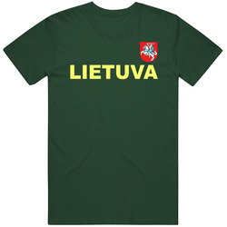 Lithuania Basketball Team Lietuva Crest Basketball Fan Vintage Forest Green Classic Unisex T Shirt