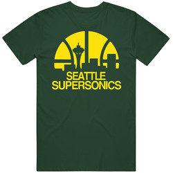 Seattle Supersonics Retro Basketball Vintage Forest Green Classic Unisex T Shirt