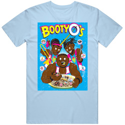 Booty O's Wrestling Cereal Retro Box Unisex Classic Cotton Size Large T Shirt Booty O's Wrestling Cereal Retro Box Unisex Classic Cotton Size Large T Shirt