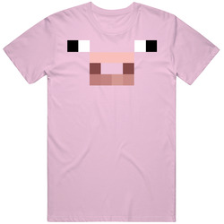 Minecraft Full Pig Face Pc Game Unisex Classic Cotton Size Large T Shirt Minecraft Full Pig Face Pc Game Unisex Classic Cotton Size Large T Shirt