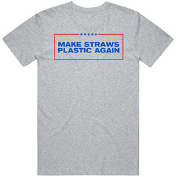 Make Straws Plastic Again Unisex Classic Cotton Size Large T Shirt