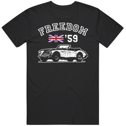 1959 Austin Healey 3000 Freedom Car Fan Worn Look Unisex Classic Cotton Size Large T Shirt 1959 Austin Healey 3000 Freedom Car Fan Worn Look Unisex Classic Cotton Size Large T Shirt