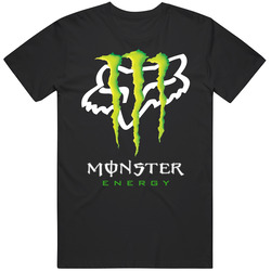 Monster Energy And Fox Hot Style Unisex Classic Cotton Size Large T Shirt
