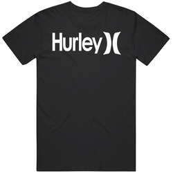 Hurley Black Unisex Classic Cotton Size Large T Shirt Hurley Black Unisex Classic Cotton Size Large T Shirt