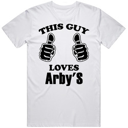 This Guy Loves Arbys Funny Food Unisex Classic Cotton Size Large T Shirt This Guy Loves Arbys Funny Food Unisex Classic Cotton Size Large T Shirt