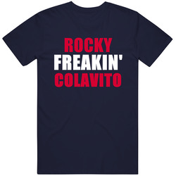 Rocky Colavito Cleveland Baseball Sports Freakin Vintage Classic Navy Blue Unisex Classic Cotton Size Large T Shirt Rocky Colavito Cleveland Baseball Sports Freakin Vintage Classic Navy Blue Unisex Classic Cotton Size Large T Shirt