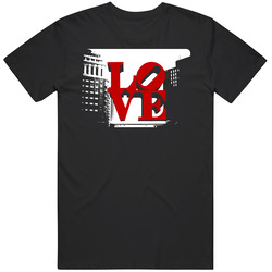 Philadelphia Love Park Cool Statue Mens Size Large Black T Shirt Philadelphia Love Park Cool Statue Mens Size Large Black T Shirt