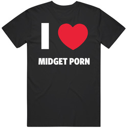 Funny I Heart Love Luv Midget Porn Mens Size Large Black T Shirt Funny I Heart Love Luv Midget Porn Mens Size Large Black T Shirt