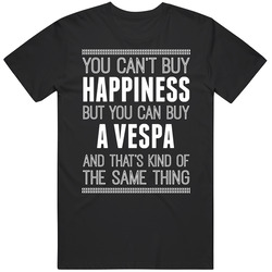 Buy A Vespa Happiness Car Lover Mens Size Large Black T Shirt