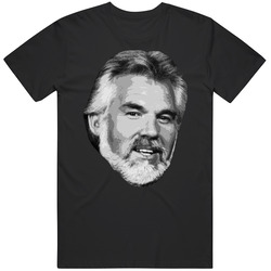 Kenny Rogers Big Head Country Music Icon Legend Fan Mens Size Large Black T Shirt Kenny Rogers Big Head Country Music Icon Legend Fan Mens Size Large Black T Shirt
