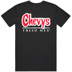 Chevy's Fresh Mex Favourite Food Cool Mens Size Large Black T Shirt Chevy's Fresh Mex Favourite Food Cool Mens Size Large Black T Shirt