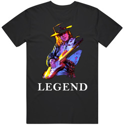 Stevie Ray Vaughn Rock N Roll Mens Size Large Black T Shirt Stevie Ray Vaughn Rock N Roll Mens Size Large Black T Shirt