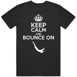 Keep Calm And Bounce On Trampoline Mens Size Large Black T Shirt Keep Calm And Bounce On Trampoline Mens Size Large Black T Shirt