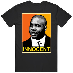 Barry Bonds Innocent Mens Size Large Black T Shirt Barry Bonds Innocent Mens Size Large Black T Shirt