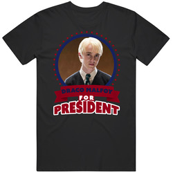 Draco Malfoy For President Greatest Villains Mens Size Large Black T Shirt Draco Malfoy For President Greatest Villains Mens Size Large Black T Shirt